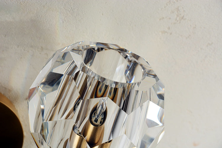 Balle Be Crystal Sconce 2 Lights Brass