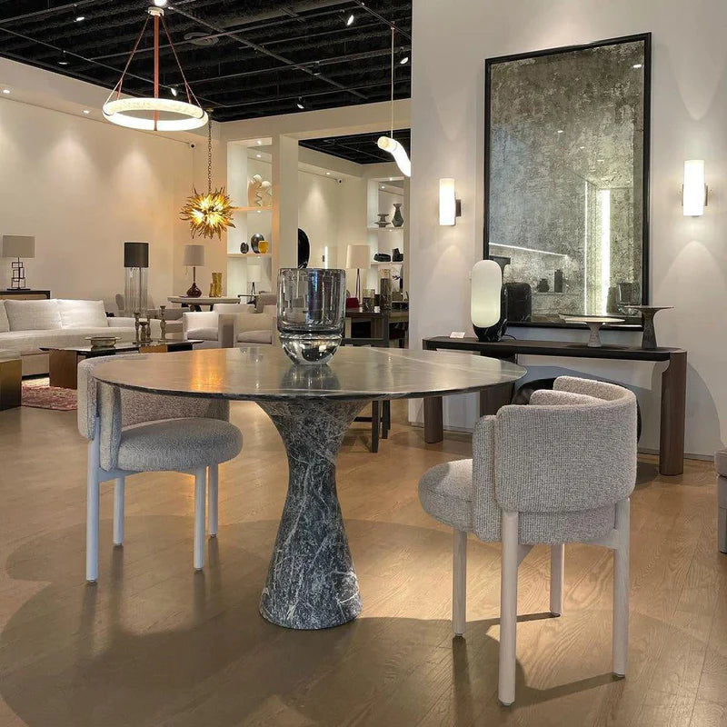 Ogden Ring Alabaster Chandelier With Canopy Over Kitchen Island