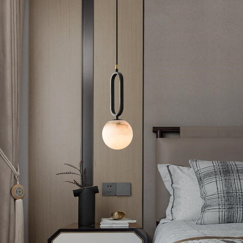 Alabaster Sphere Pendant Light