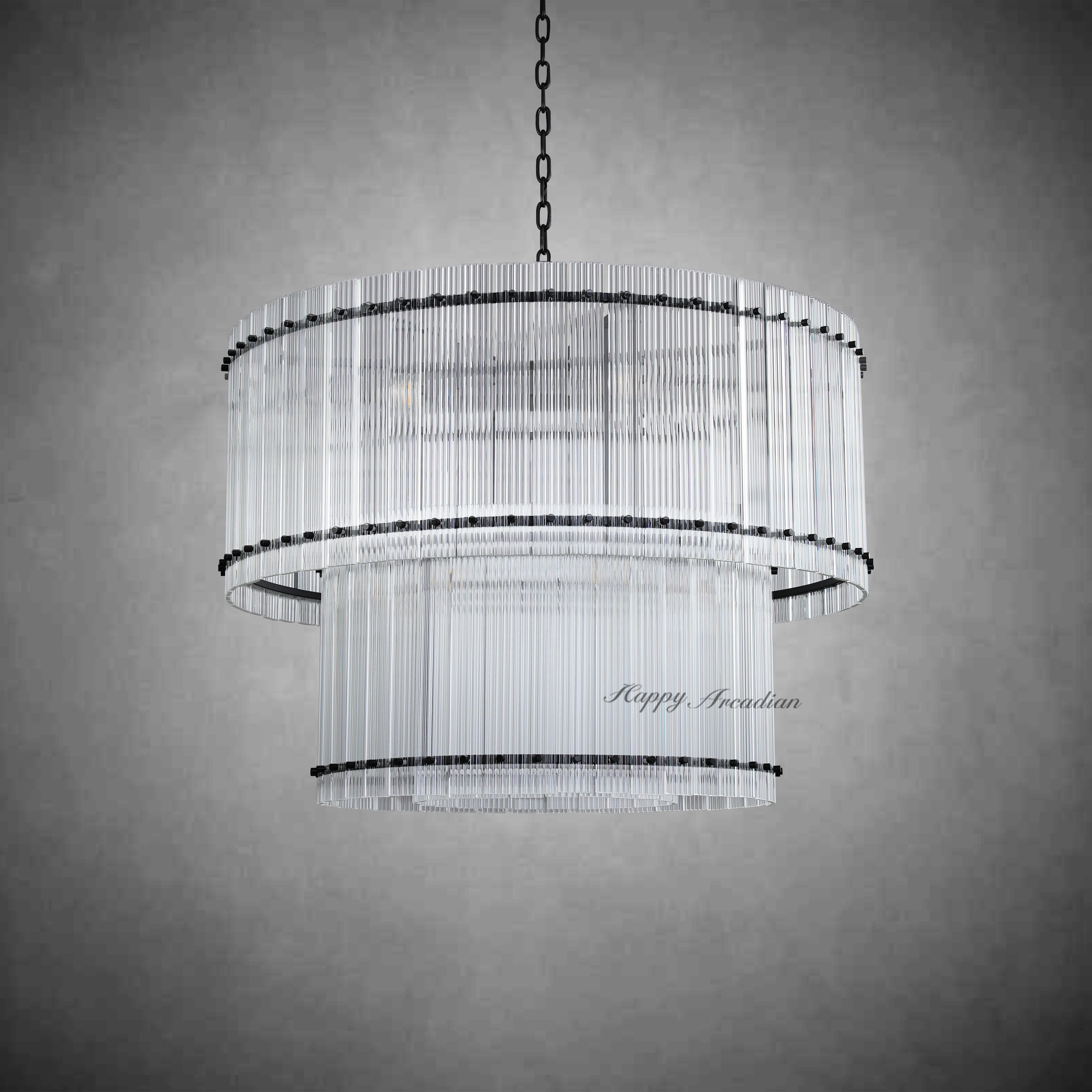 HA Damian TWO-TIER Round Chandelier 37"