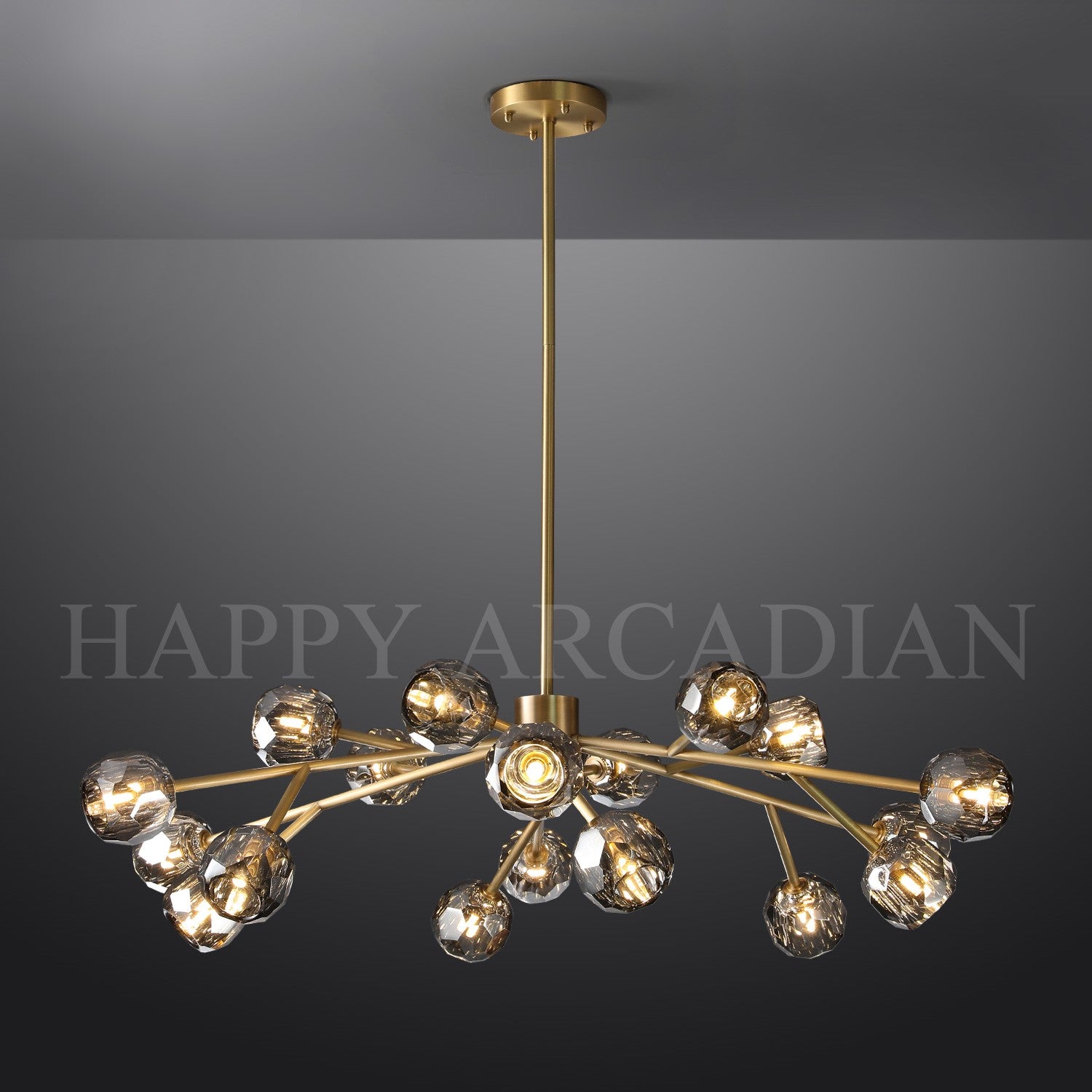HA Bola De Smoke Ball Round Chandelier 36"