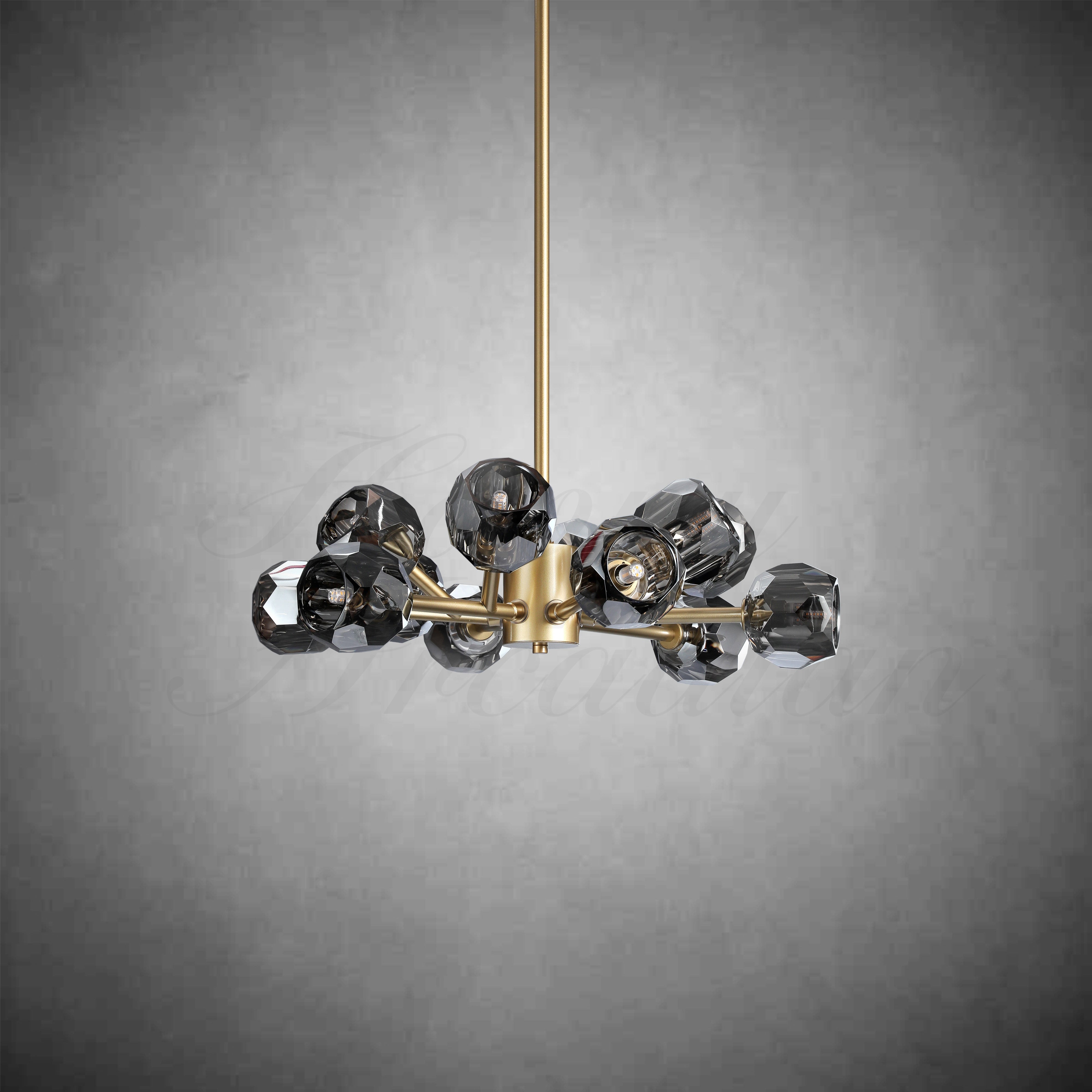 HA Bola De Crystal Ball Round Chandelier 36"