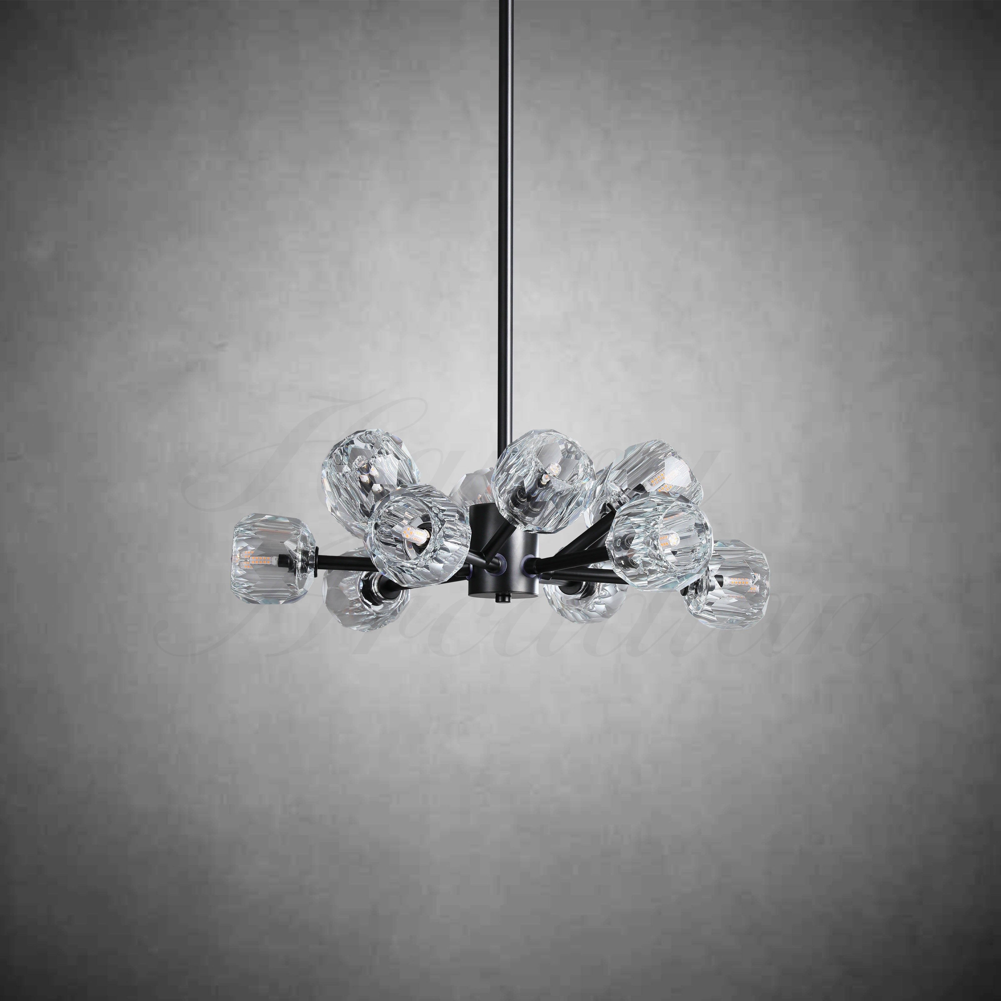 HA Bola De Crystal Ball Round Chandelier 36"