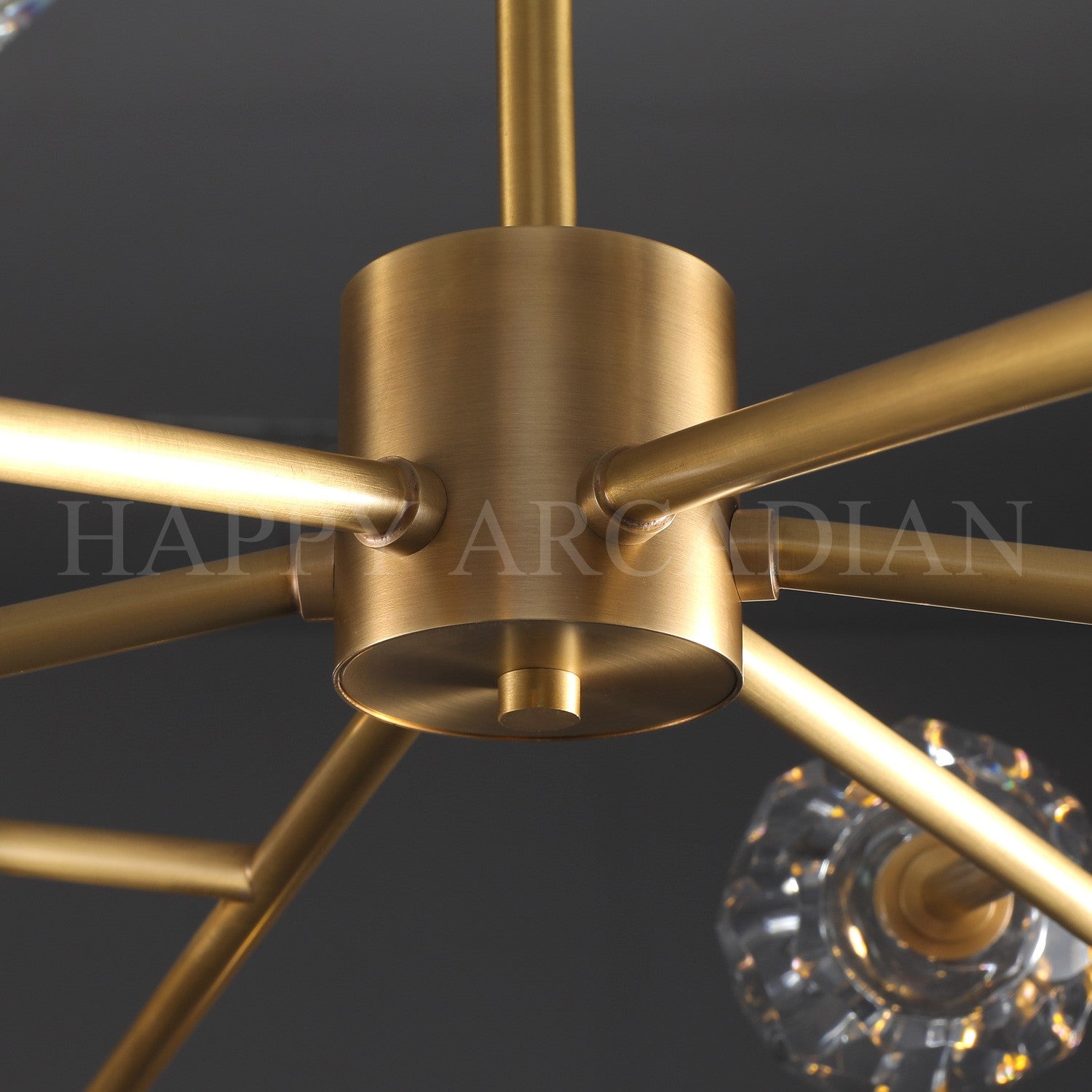 HA Bola De Crystal Ball Round Chandelier 36"