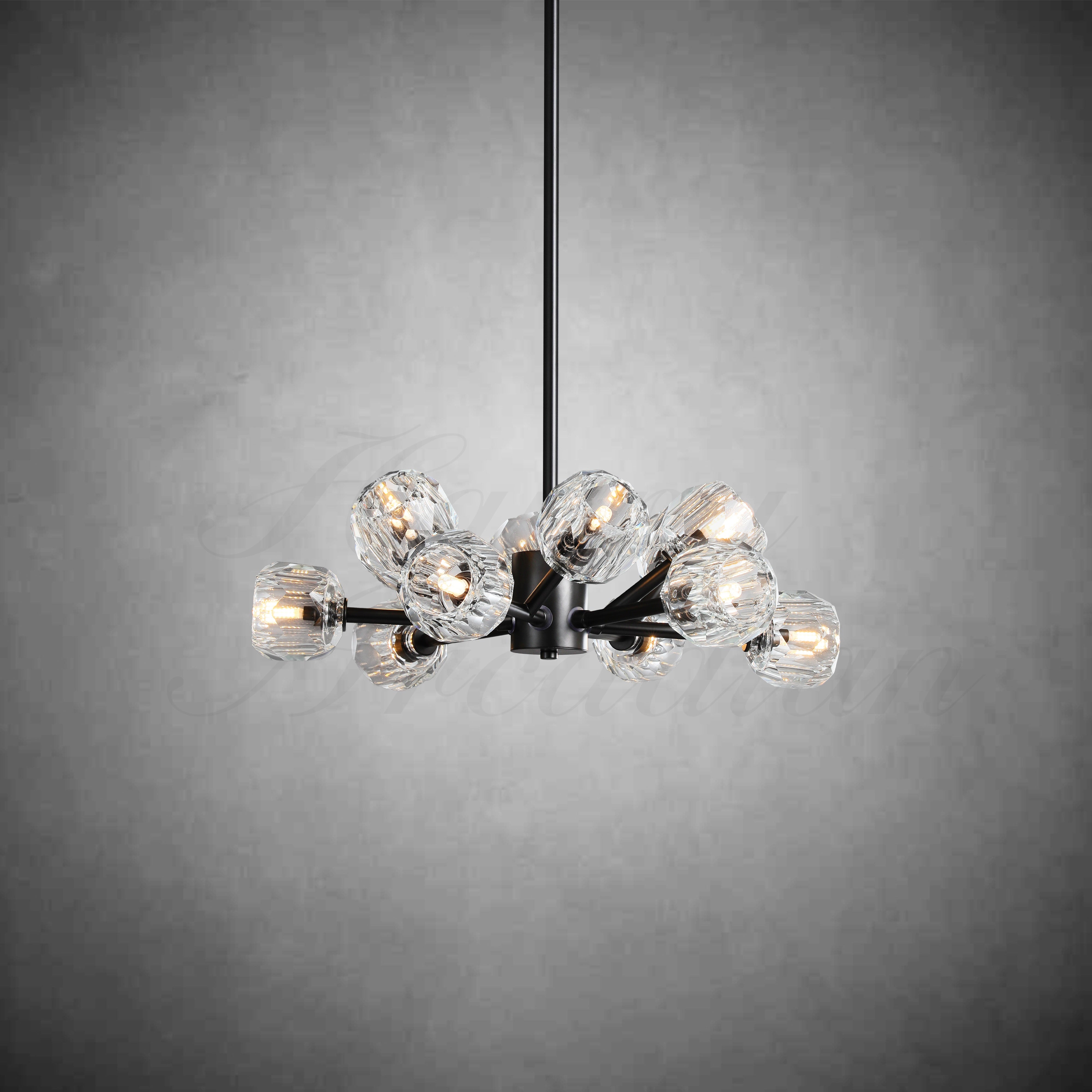 HA Bola De Crystal Ball Round Chandelier 36"