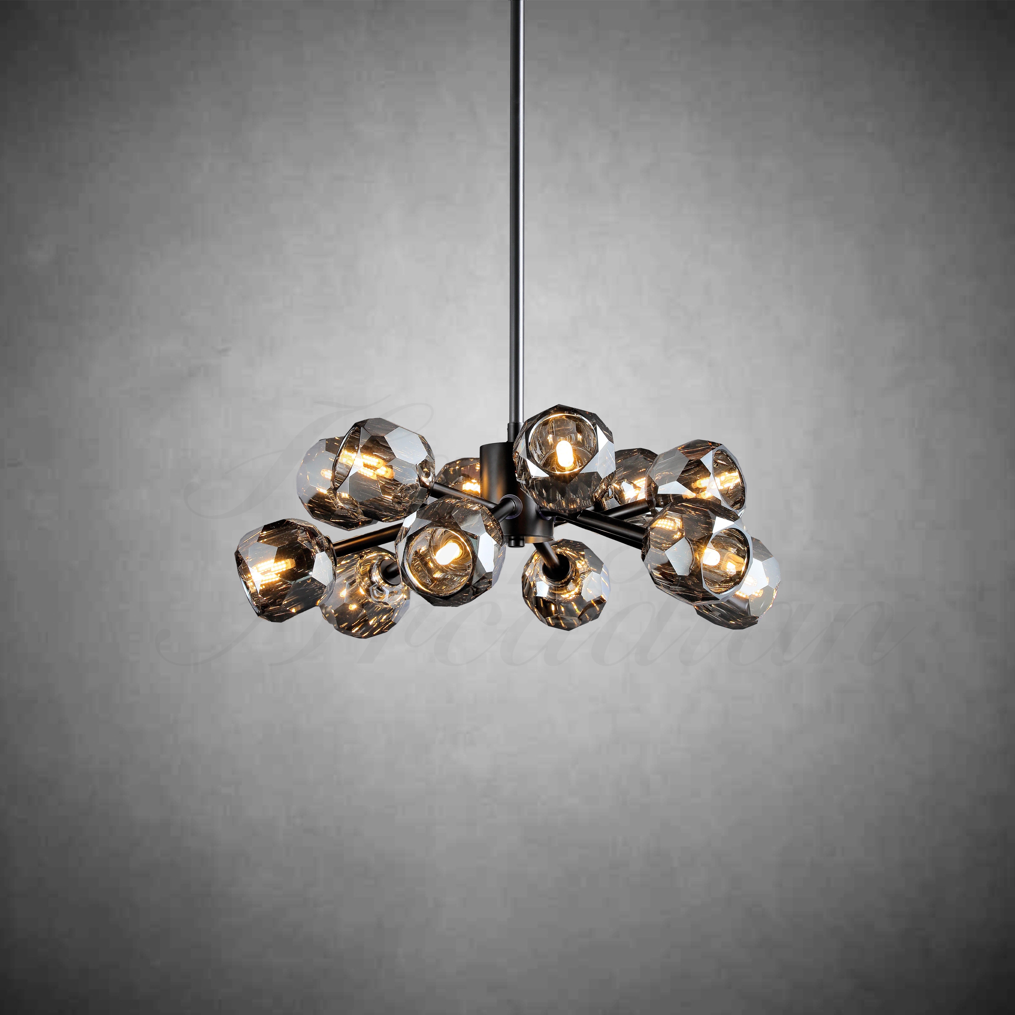 HA Bola De Crystal Ball Round Chandelier 36"