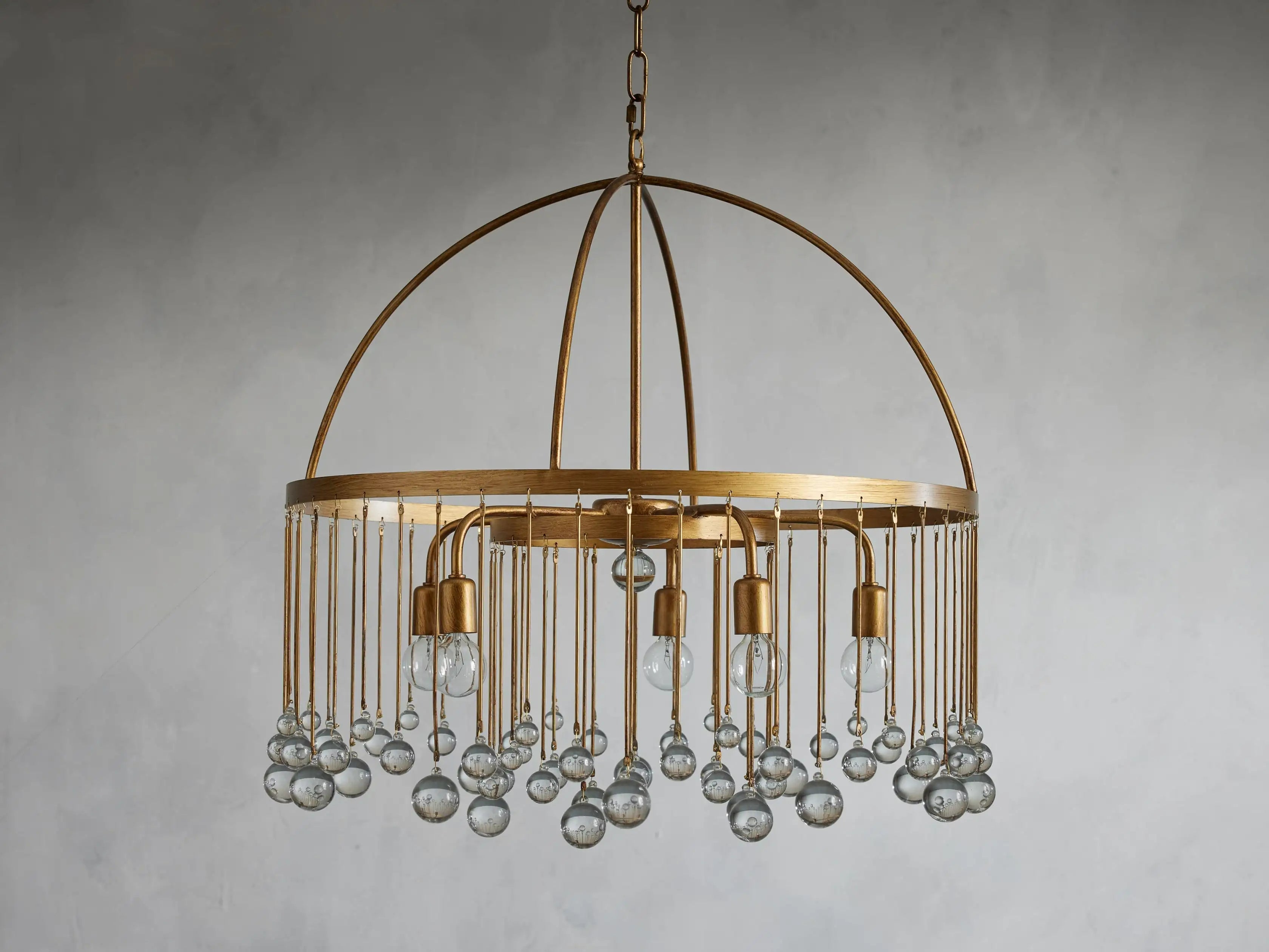 Crystal Ball Aubrey Round Chandelier 5 Light / 8 Light