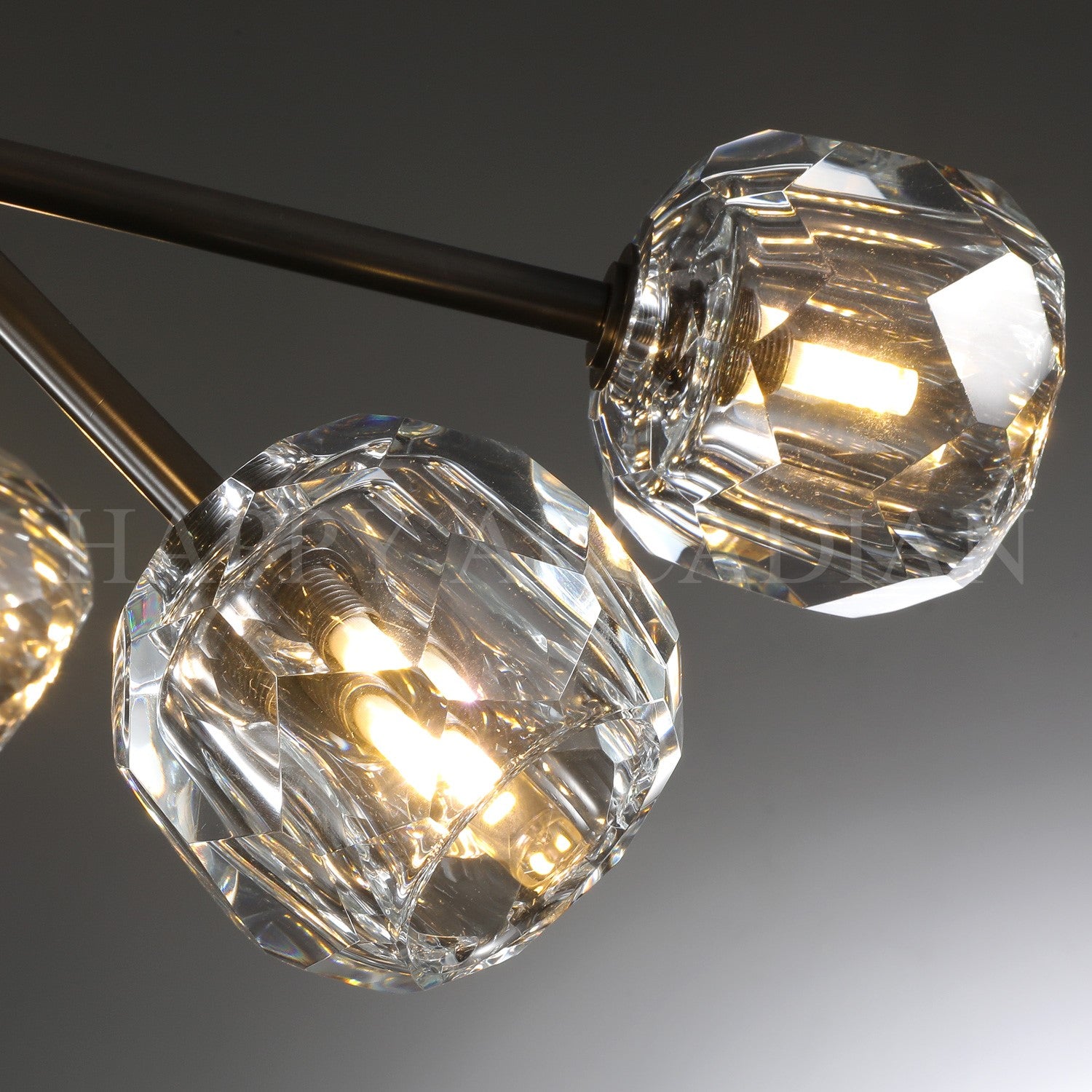 HA Bola De Clear Crystal Round Chandelier 48"