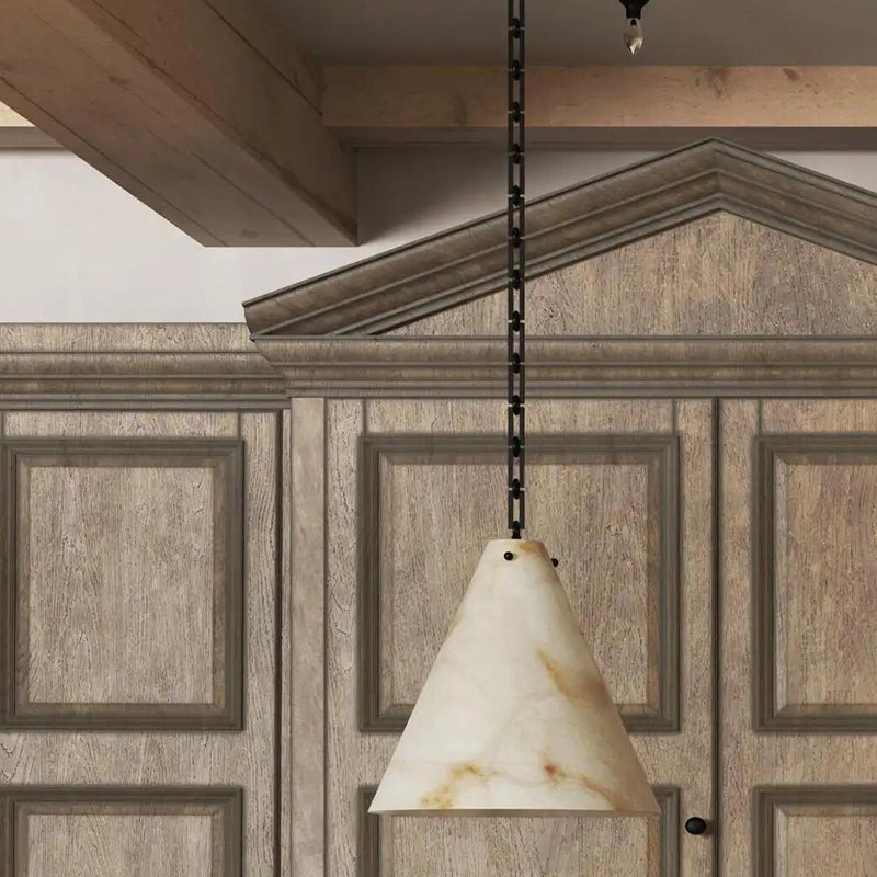 Contemporary Casey Large Alabaster Pendant Light For Kitchen Island, Living Room