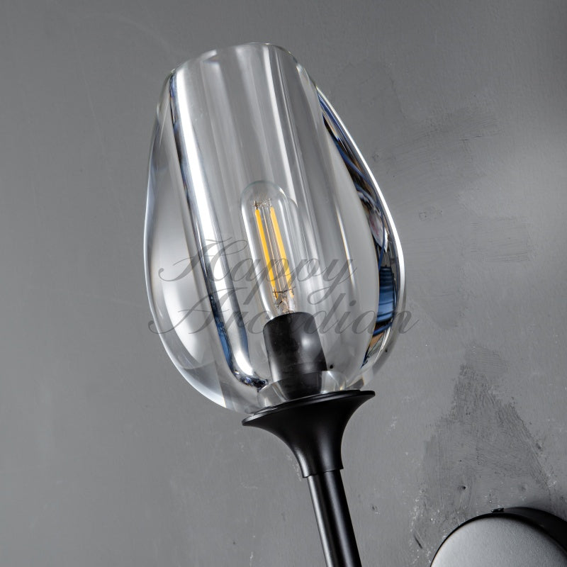 Harper Tulpe Modern 2 Light Glass Wall Light Fixture