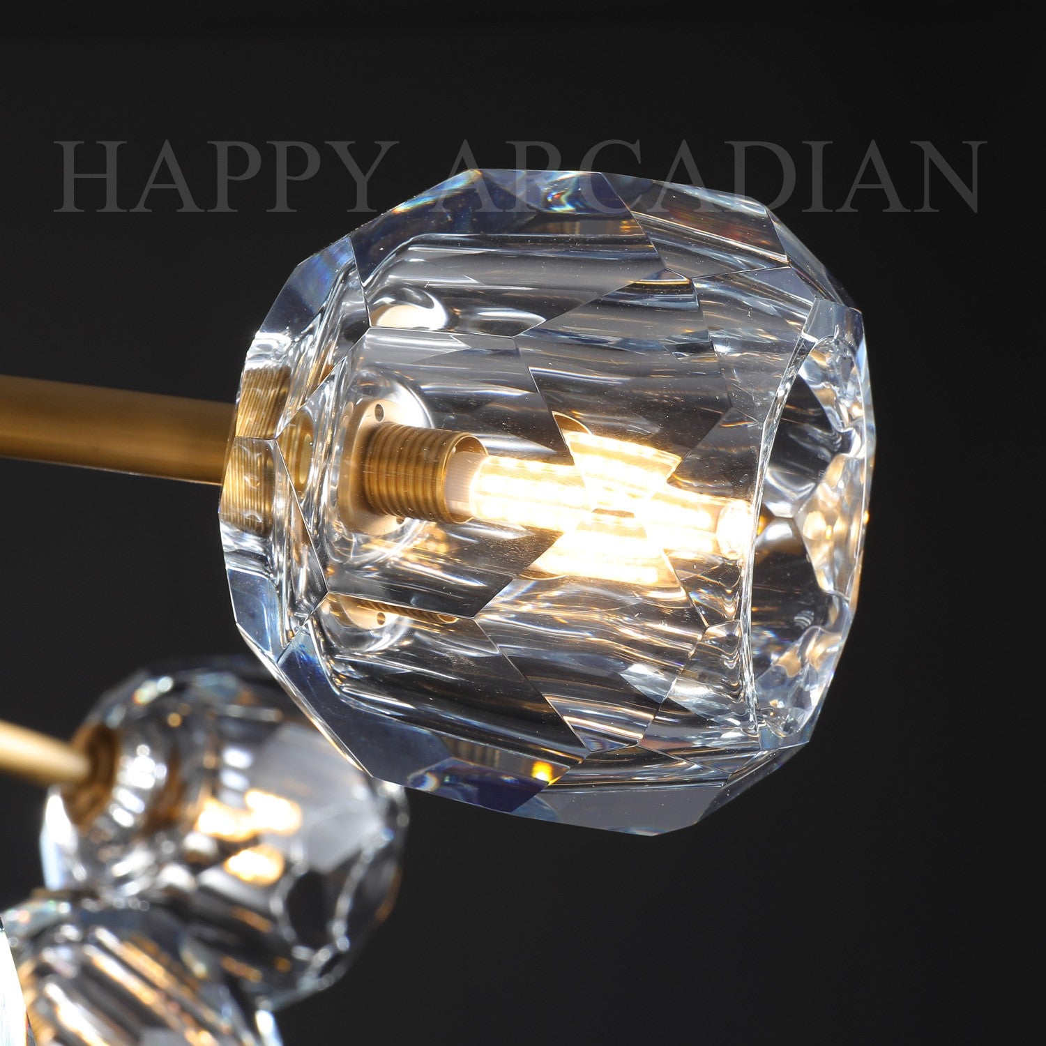 HA Bola De Clear Crystal Round Chandelier 48"