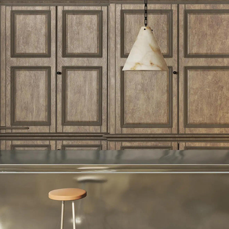 Contemporary Casey Large Alabaster Pendant Light For Kitchen Island, Living Room