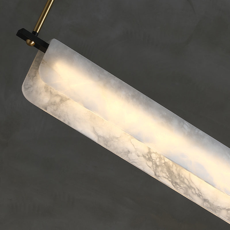 Nicholas Modern Alabaster Linear Art Chandelier Light