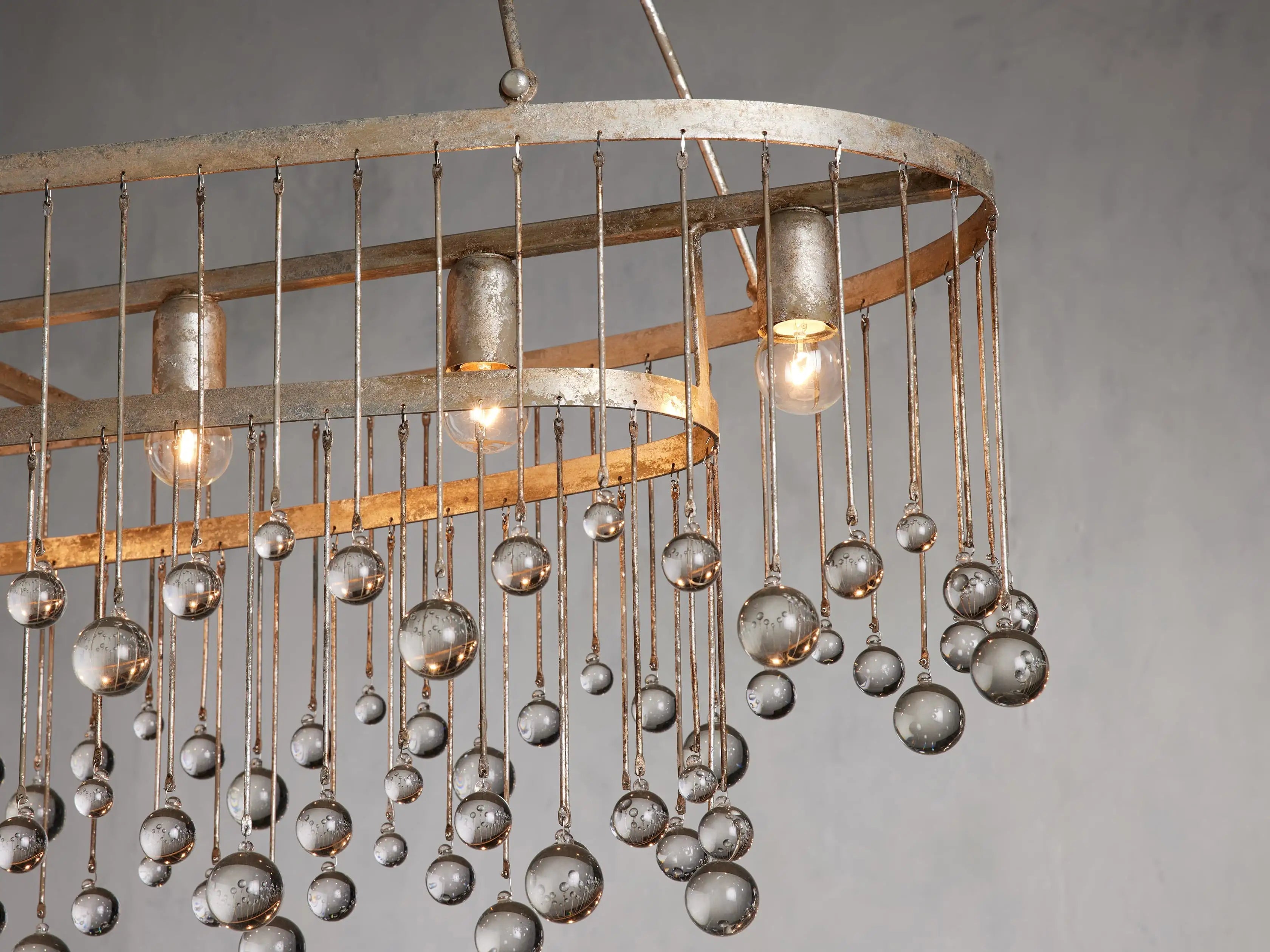 Aubrey Crystal Ball 7 Light Chandelier