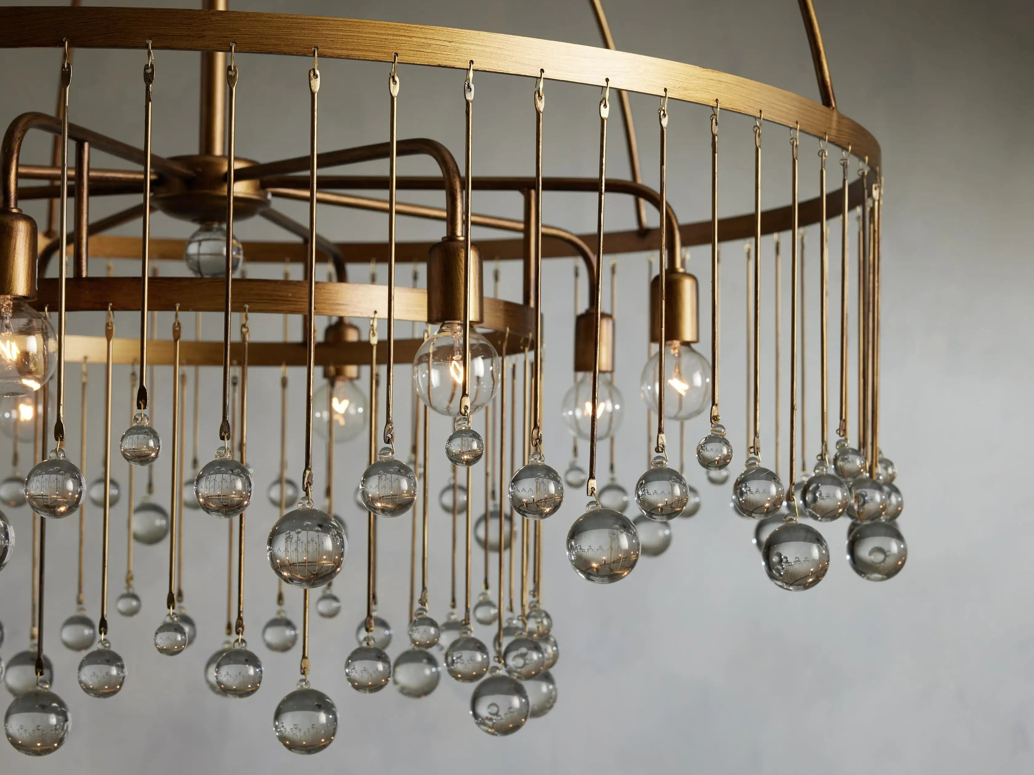 Crystal Ball Aubrey Round Chandelier 5 Light / 8 Light