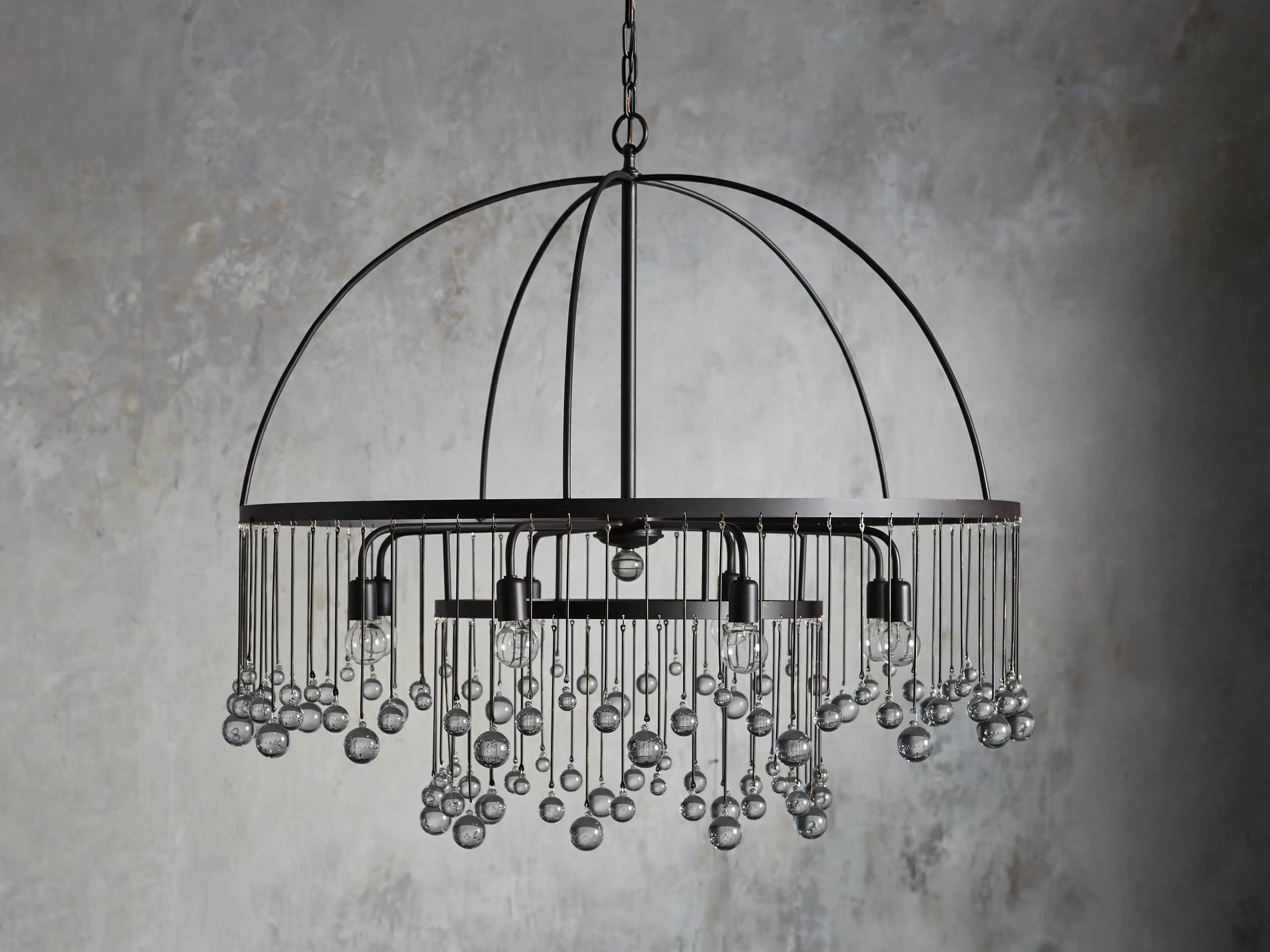 Crystal Ball Aubrey Round Chandelier 5 Light / 8 Light