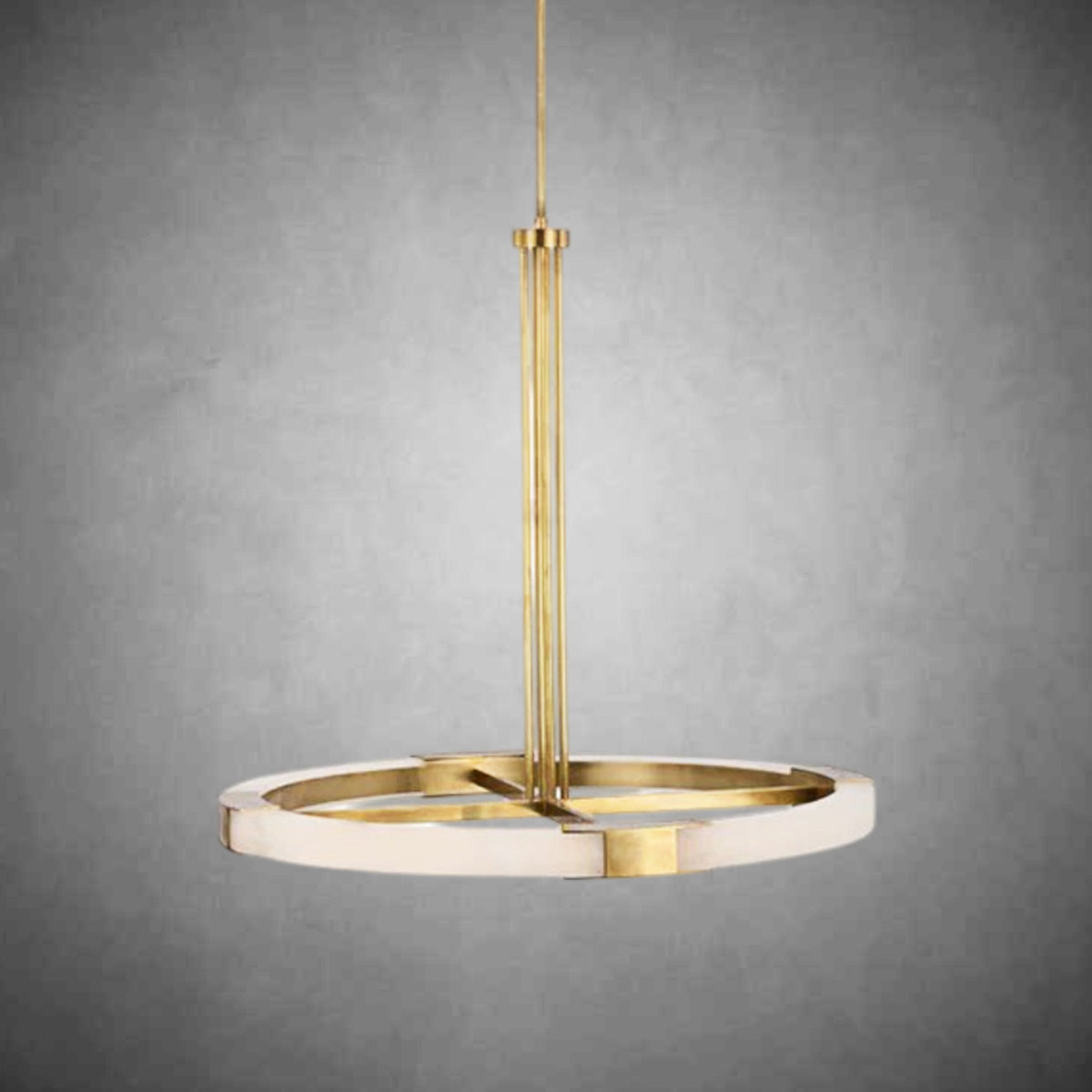 Claire Ring Alabaster Island Chandelier Lighting