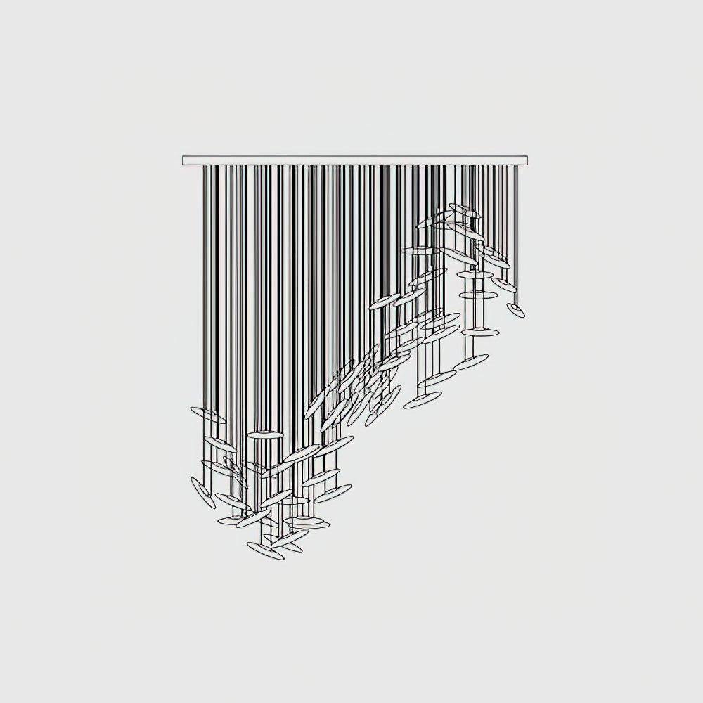 Moonlight Whispers Chandelier,Modern Spiral Glass Customisable Chandelier