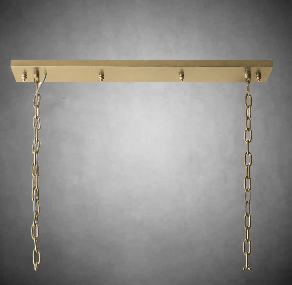 Zestra Crystal Rectangular Chandelier 59"