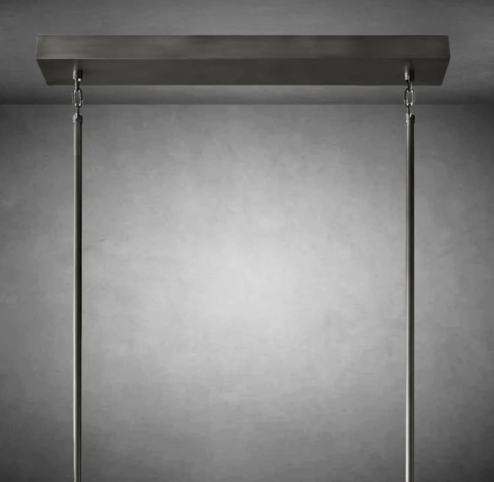 HA Harrison Crystal Rectangular Chandelier 54" 72"
