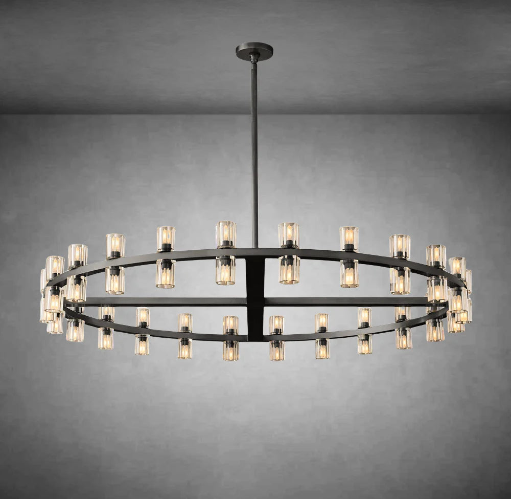 HA Harrison Crystal Round Chandelier 60"