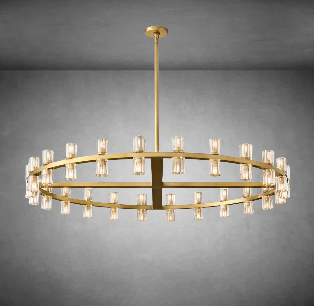 HA Harrison Crystal Round Chandelier 60"
