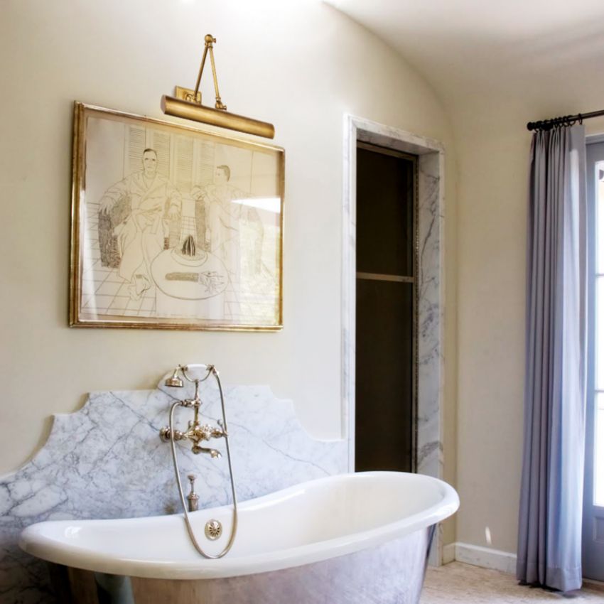 Brass Double Plug-In Hardwired Picture Light