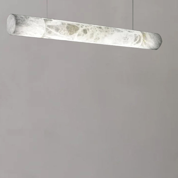 Alabaster Linear Pendant Light Over Kitchen Island