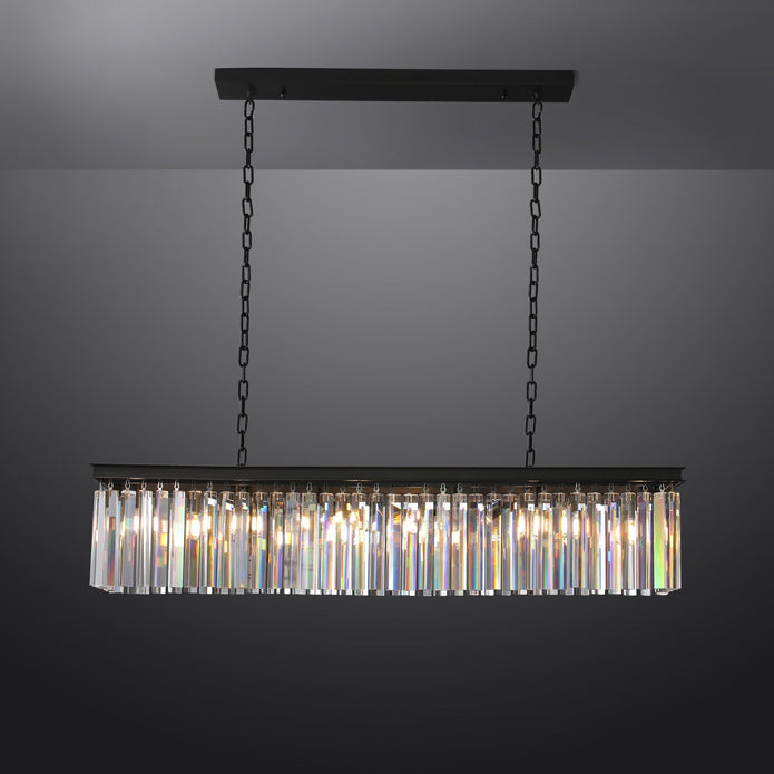 Miria K9 Crystal Rectangular Chandelier 59"