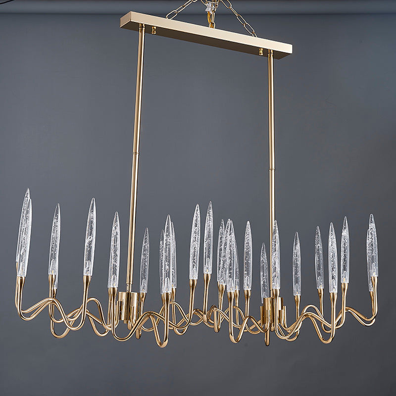 Reese Brass Glass Chandelier