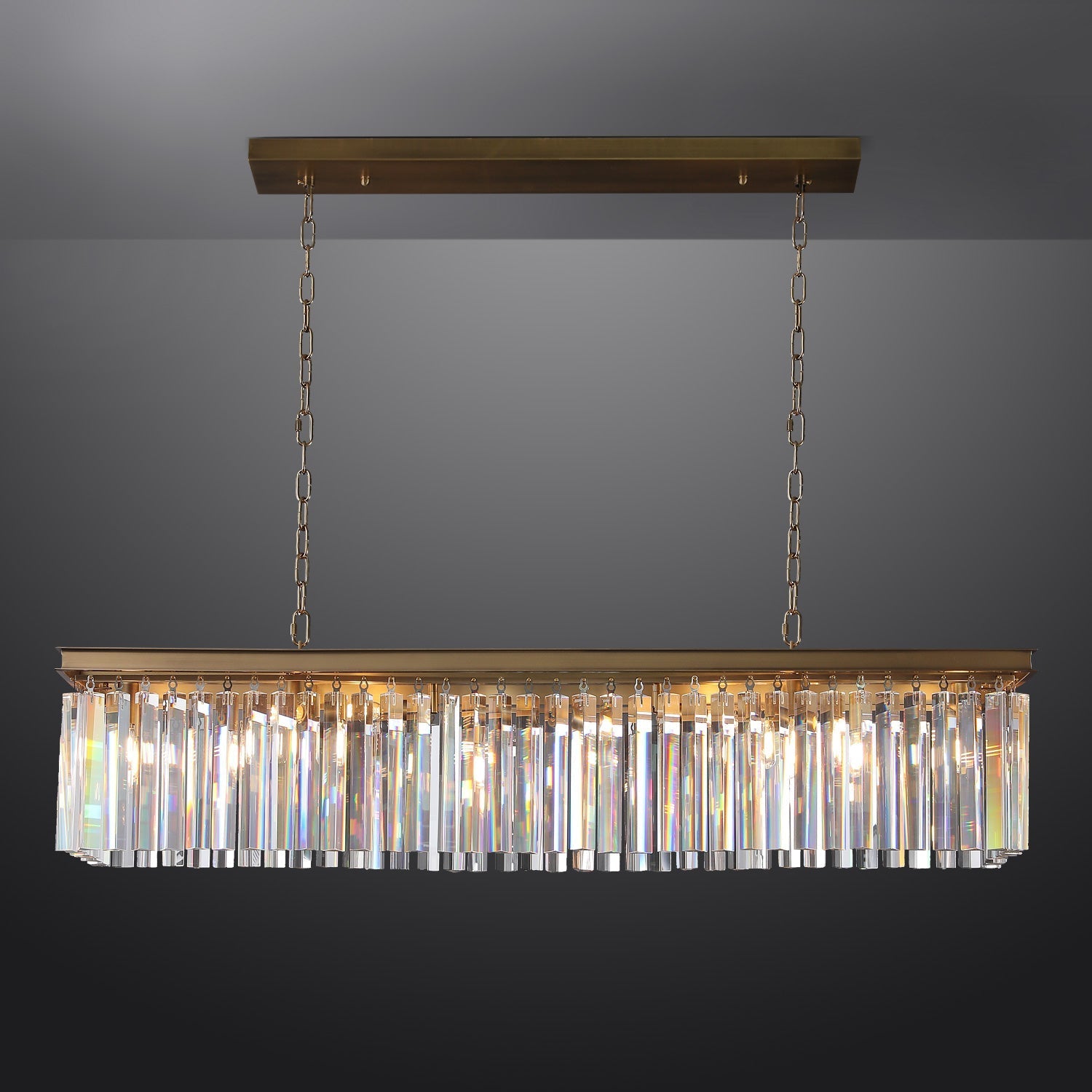 Miria K9 Crystal Rectangular Chandelier 59"