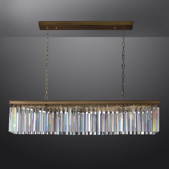 Miria K9 Crystal Rectangular Chandelier 49"