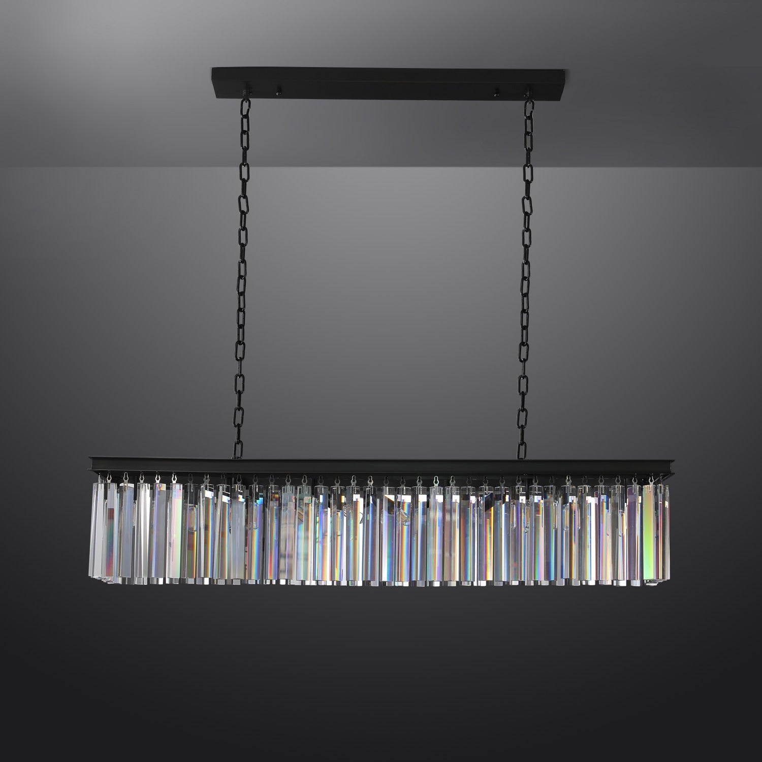 Miria K9 Crystal Rectangular Chandelier 49"