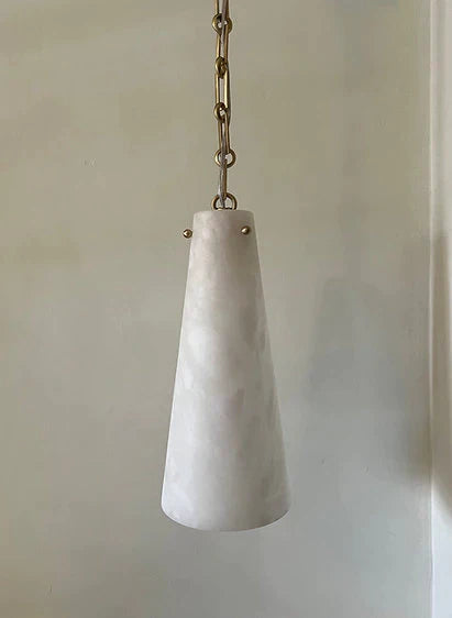 Casey Contemporary Chandelier in Alabaster, 5-Light Vintage Alabaster Pendant Cluster