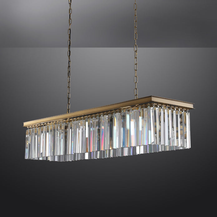 Miria K9 Crystal Rectangular Chandelier 49"
