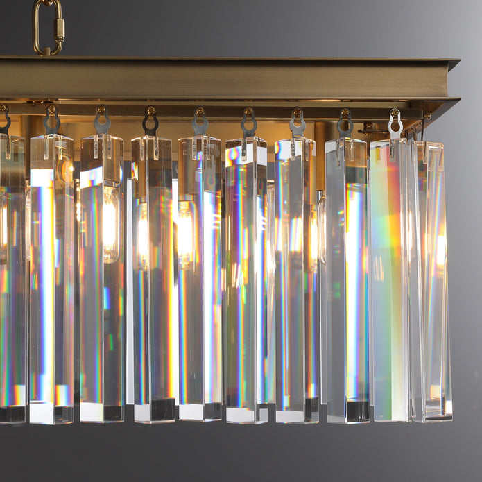 Miria K9 Crystal Rectangular Chandelier 49"