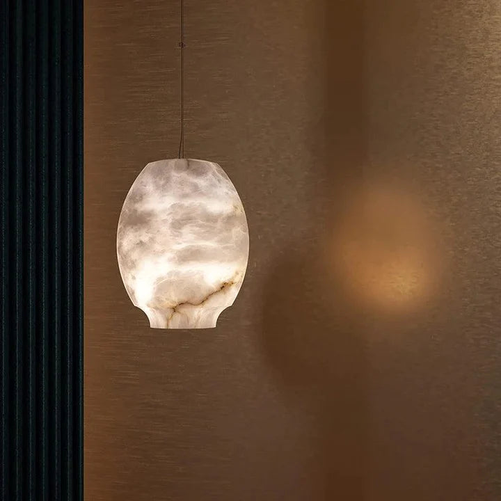 Alabaster Lantern Pendant Light, Bar Pendant Light