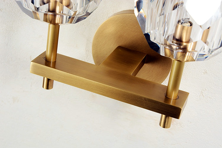 Balle Be Crystal Sconce 2 Lights Brass