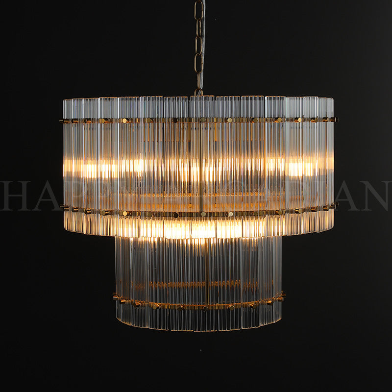 HA Damian TWO-TIER Round Chandelier 37"