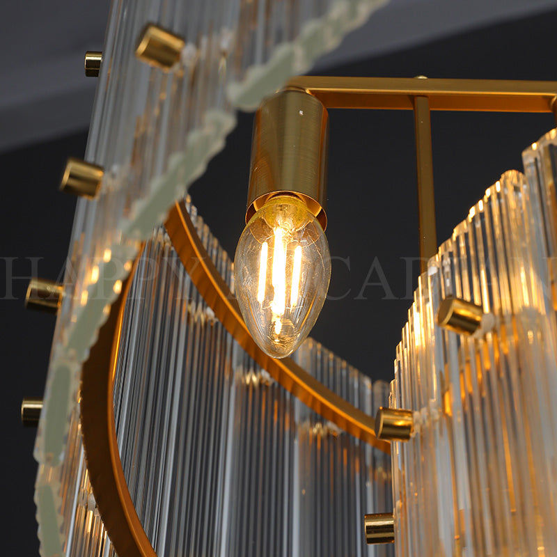 HA Damian TWO-TIER Round Chandelier 37"