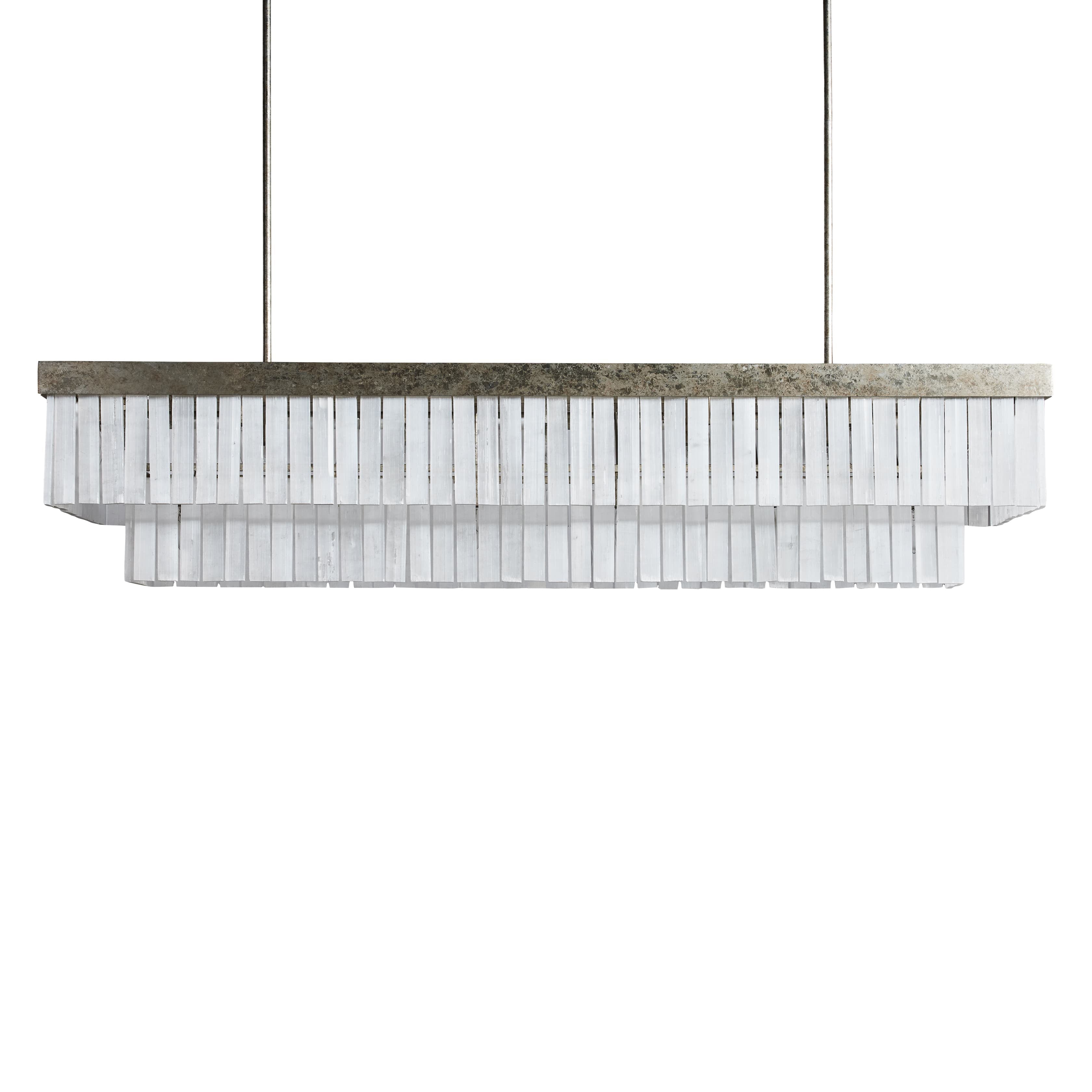 Cameron Luxury Selenite Linear Chandelier 49'' 59''