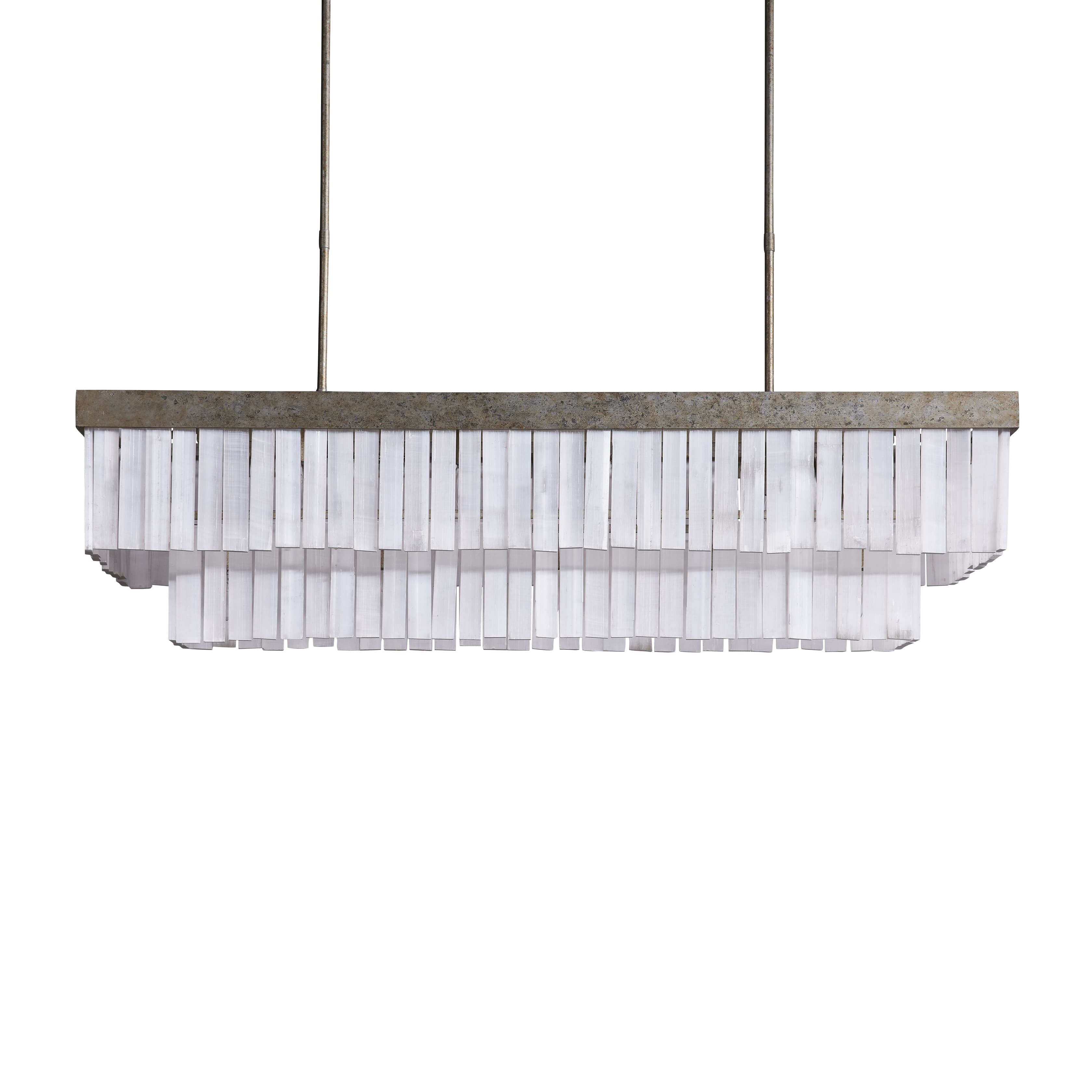 Cameron Luxury Selenite Linear Chandelier 49'' 59''