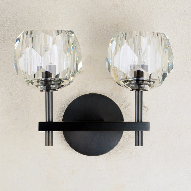 Balle Be Crystal Sconce 2 Lights Brass