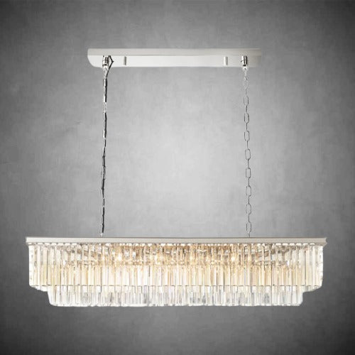 Zestra 2-Layer Crystal Rectangle Chandelier