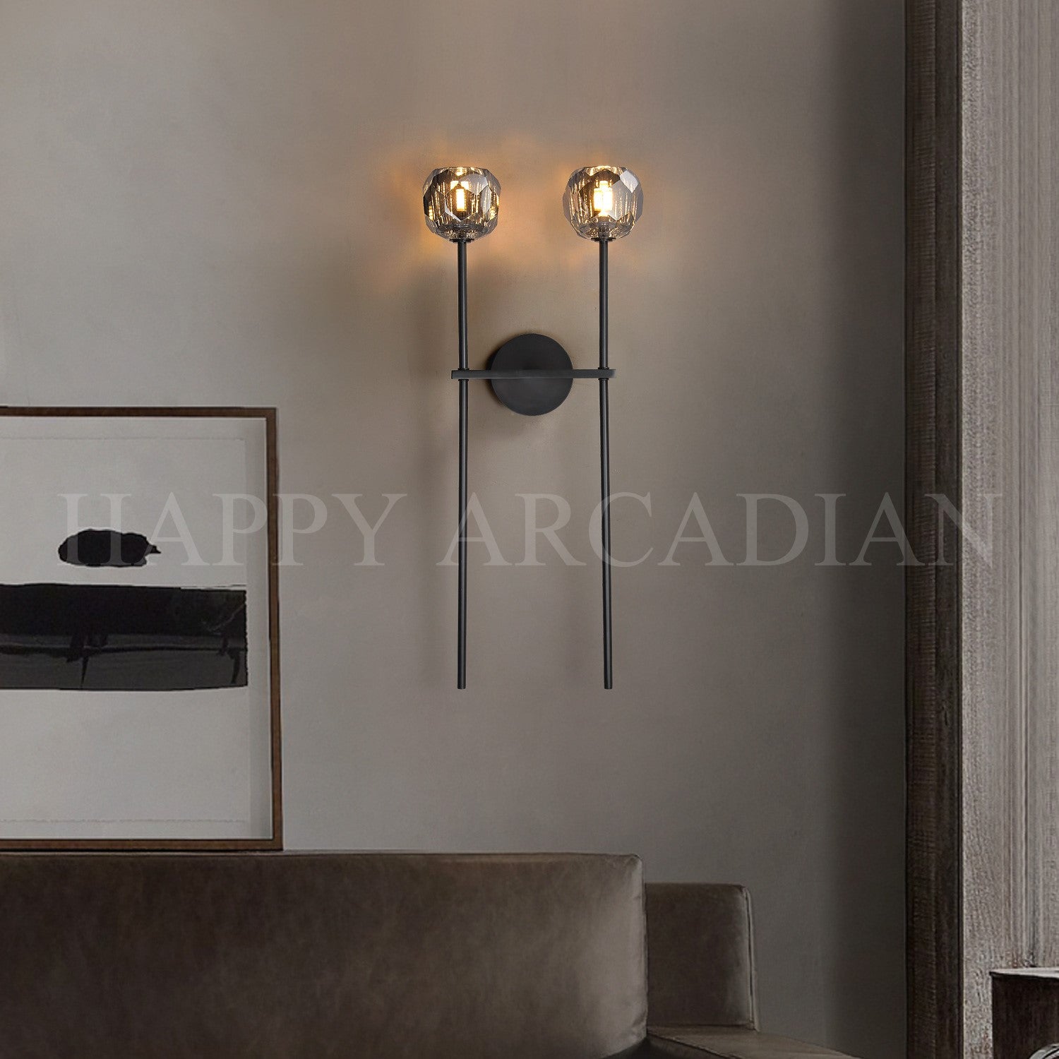 HA Bola De Crystal Ball Grand Double Wall Sconce