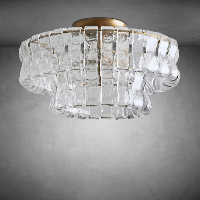 Ghiaccio Glass Flushmount