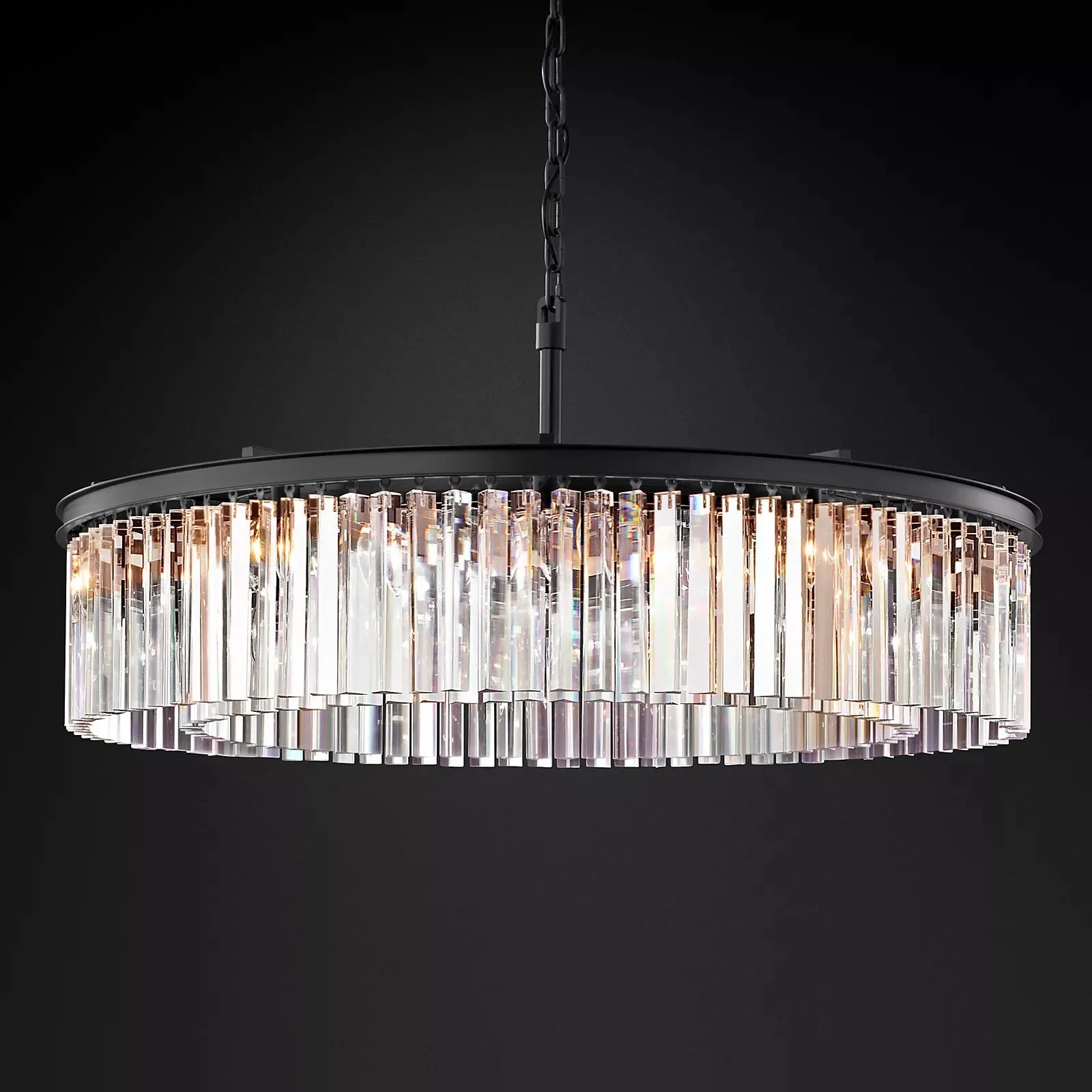 Zestra Crystal Round Chandelier