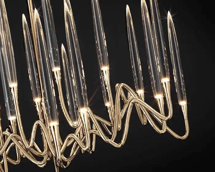 Elijah Crystal Round Chandelier D33'' 47''  55''