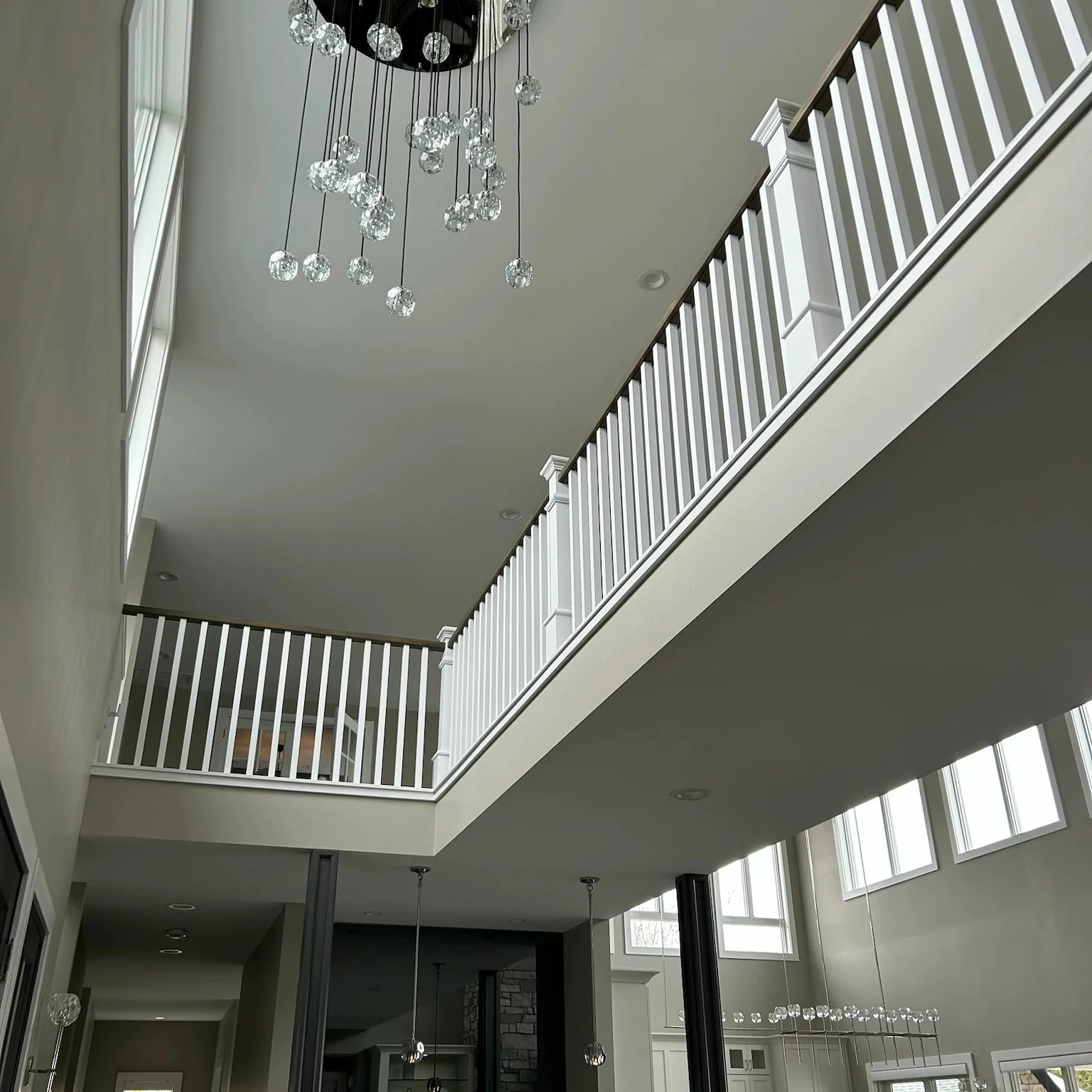 HA Bola De Crystal Round Cluster Chandelier 30" 40''