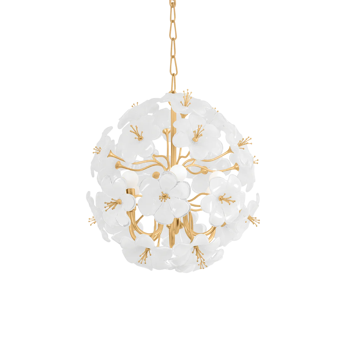 Zoey Flower Glass Ball Pendant Chandelier